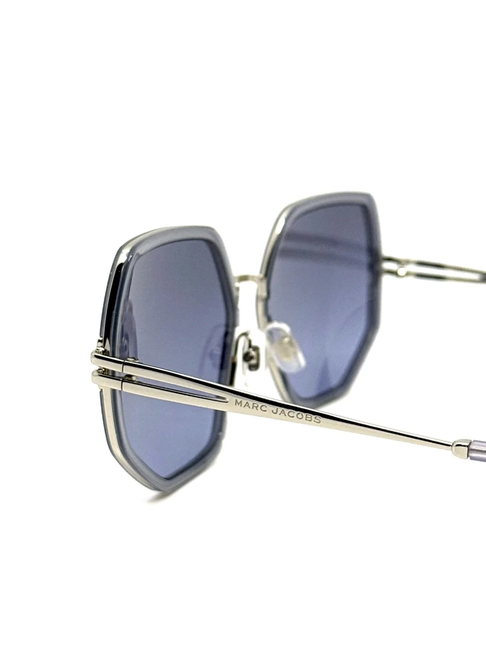 Marc Jacobs Silver Metal Frame Sunglasses with Dark Gray Lenses